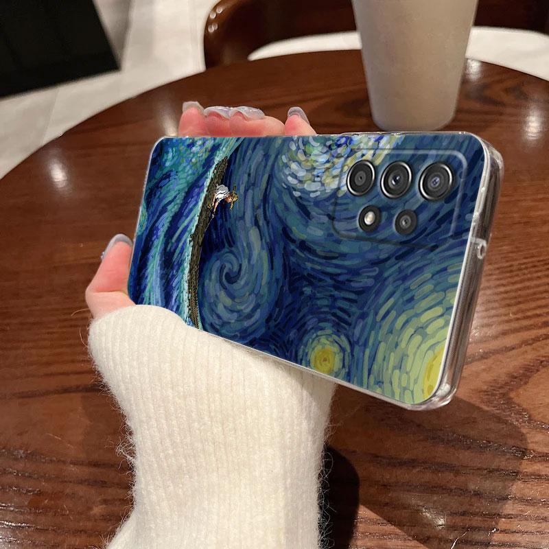Interesting Van Gogh Art Clear Phone Case For Samsung Galaxy A56 A57 A37 A55 A54 A36 A35 A26 A25 A16 A17 A07 A52 A34 A21s Cover