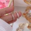 Korea   Fashion Jewelry 14K Real Gold Plating AAA Pink Zircon Semicircle Simple Earrings Elegant Women's Daily Accessories