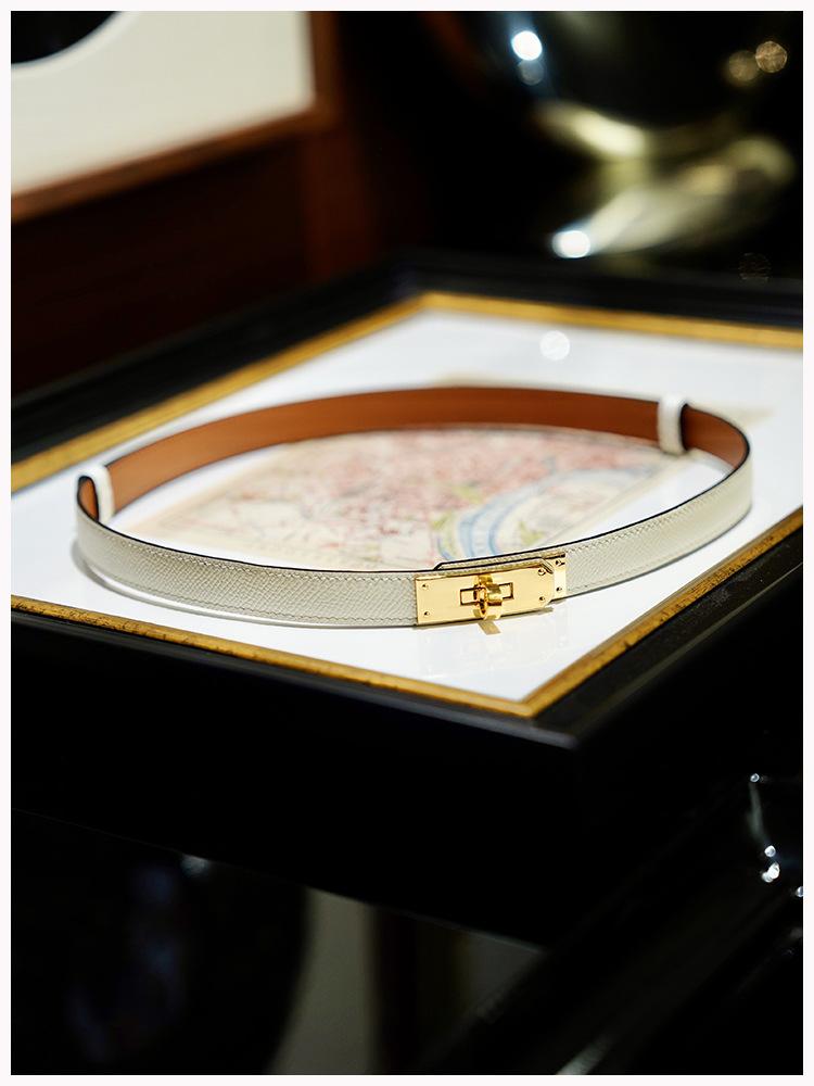 Curea de damă din piele Eo/wift piele de vițel, curea reglabilă pentru damă fără găuri, temperament versatil