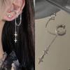 1PC Retro Tetragonal Pendant Design, Ear Bone Clip, Fringed Stud Earrings, Women's Personality, Exquisite and Versatile