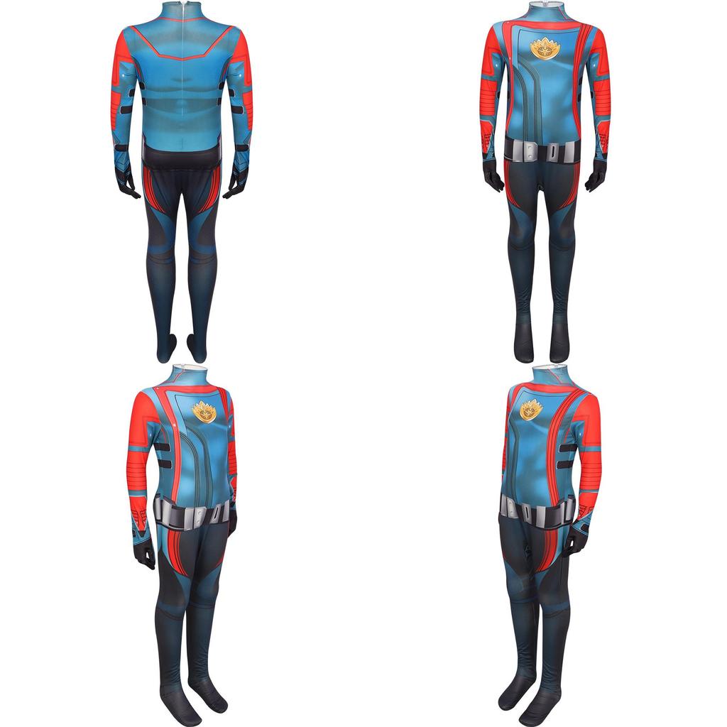 Mangguo Milky Silk Star-Lord Kostüm Jumpsuit für Cosplay und Halloween, inspiriert vom Streetstyle
