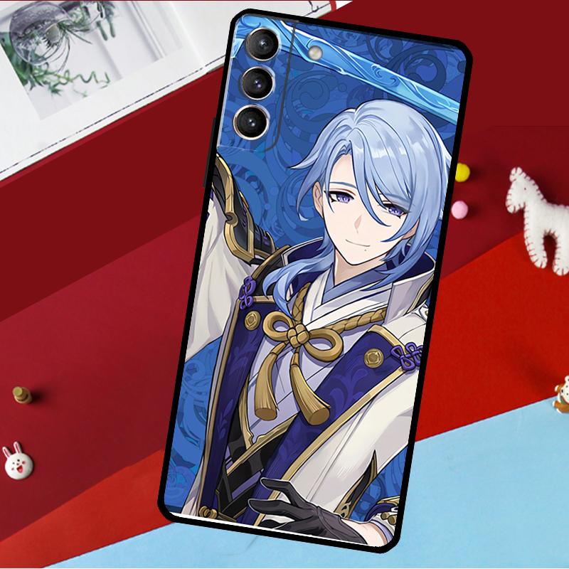 Genshin Impact Kamisato Ayato Funda For Samsung Galaxy S26 S25 S24 S21 S22 S23 Ultra S10 Plus S20 FE S25 FE Phone Case