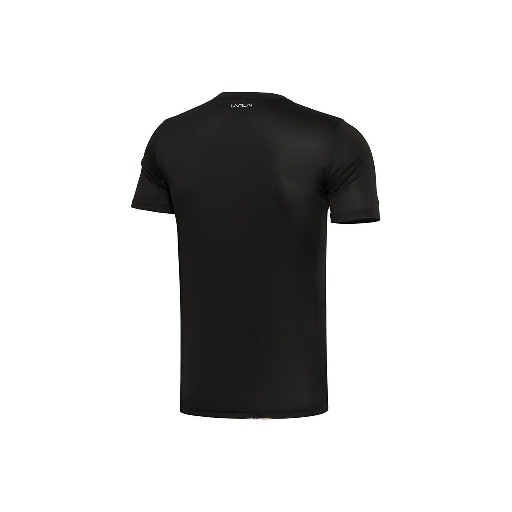 Li Ning Brand Logo Round Neck Short Sleeve T-Shirt Men Tops Black ATSL053-6