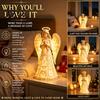 Indoor Atmosphere Lighting Praying Angel Night Light, Resin Decorative Figurine with Warm LED Lights Handicraft Art for Living Room Home Decor,