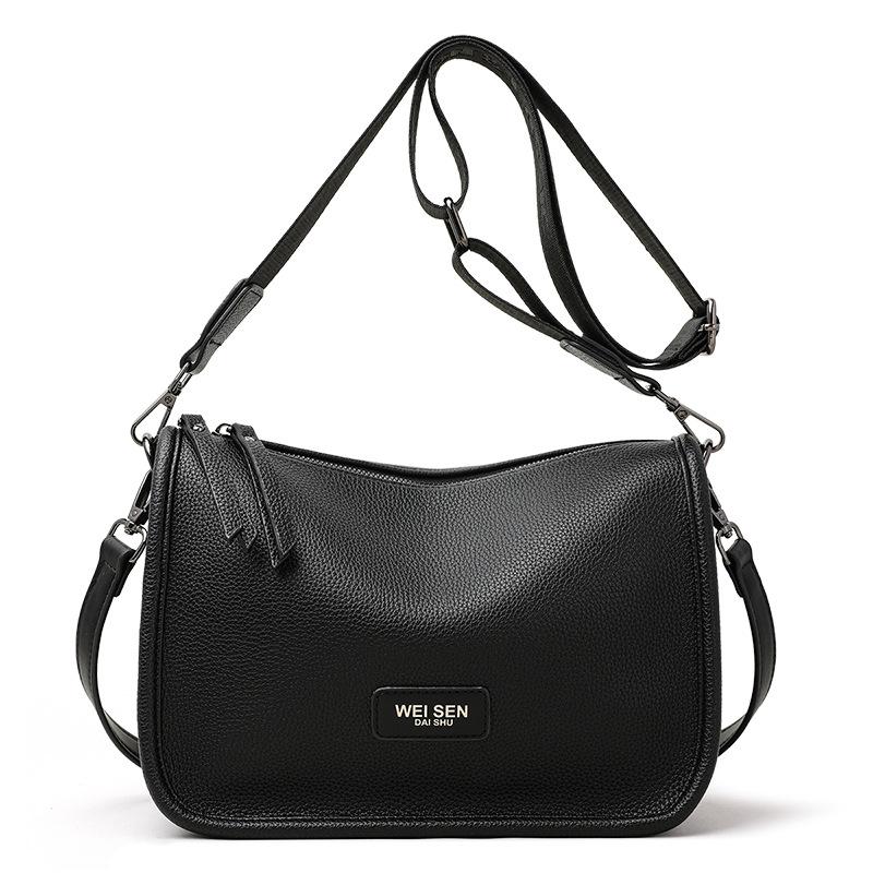 

Женская гороховая сумка, большая вместительная сумка через плечо с принтом, сумка через плечо чёрный