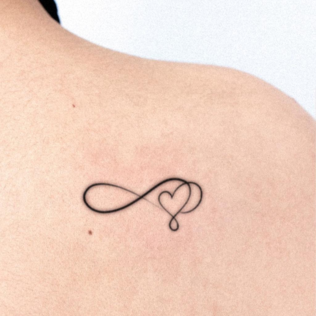 Love Mobius Ring Tattoo Sticker Advanced Sense Niche Simple Personality Small Fresh Tattoo Sticker