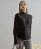 ETMON Slit Sleeve Side Strap Knit Top Black
