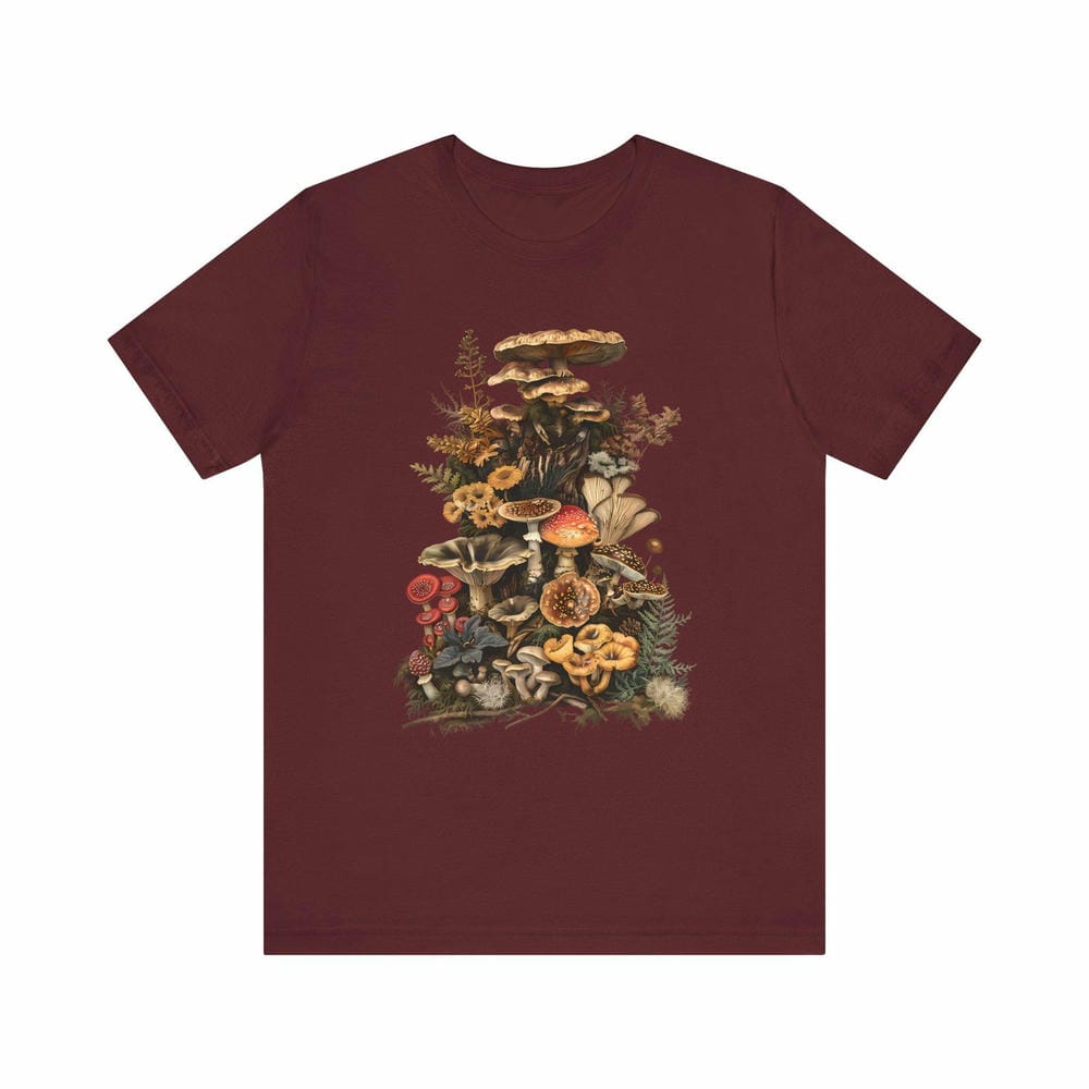 Goblincore Mushroom Comfort Shirts Nature Lover Plant Lover Dark Cottagecore Aesthetic Shirt Casual Daily Y2K Top Streetwear
