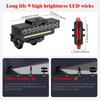 9 LED High Brightness Bike Light Power Display Front Warning Flashlight Shockproof Bike Lamp for Night Riding & Mountain Cycling