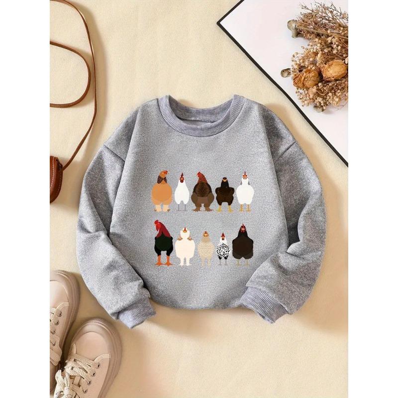 Kids Sweatshirt Creative Letter Pattern Fashion Casual Round Neck Sweatshirt Suitable for Daily Party and Vacation Gift
