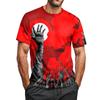 Herre Halloween Trykket Rund Hals Raglan Kort Ermet Topp T-skjorte