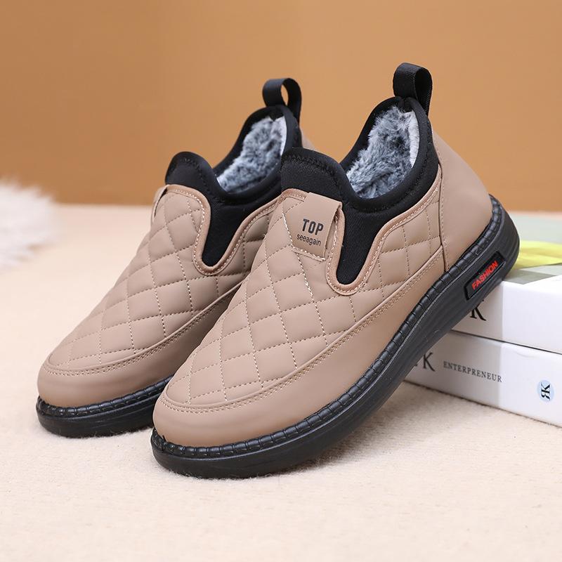 Fashion Winter men's thick cold resistant warm cotton shoes anti slip waterproof simple comfortable versatile casual snow boots