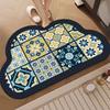 Irregular Carpet Entrance Door Mat Bathroom Water Absorption Mat Household Diatomaceous Earth Non-Slip Foot Mat Entryway