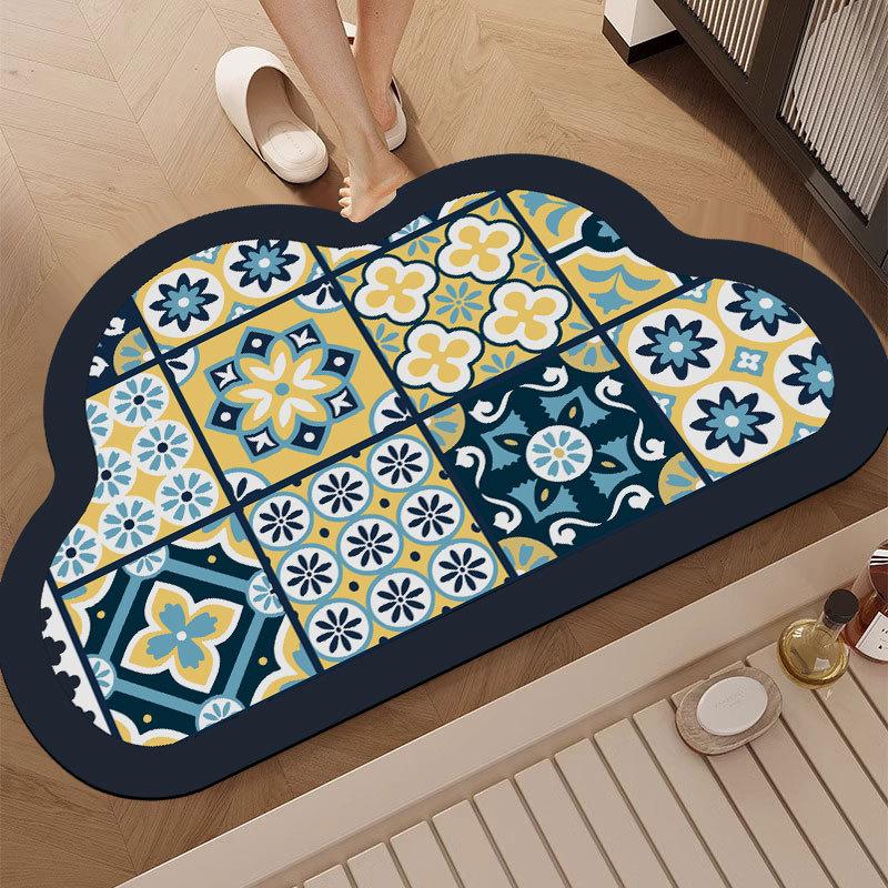 Irregular Carpet Entrance Door Mat Bathroom Water Absorption Mat Household Diatomaceous Earth Non-Slip Foot Mat Entryway