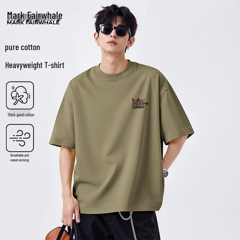 MARK FAIRWHALE Men's Pure Cotton Short Sleeve T-Shirt