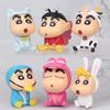 Crayon Shin-Chan Figures  Kawaii Anime Desktop Ornaments Cartoon Watching TV Phone Support Cute Doll Decorations toy