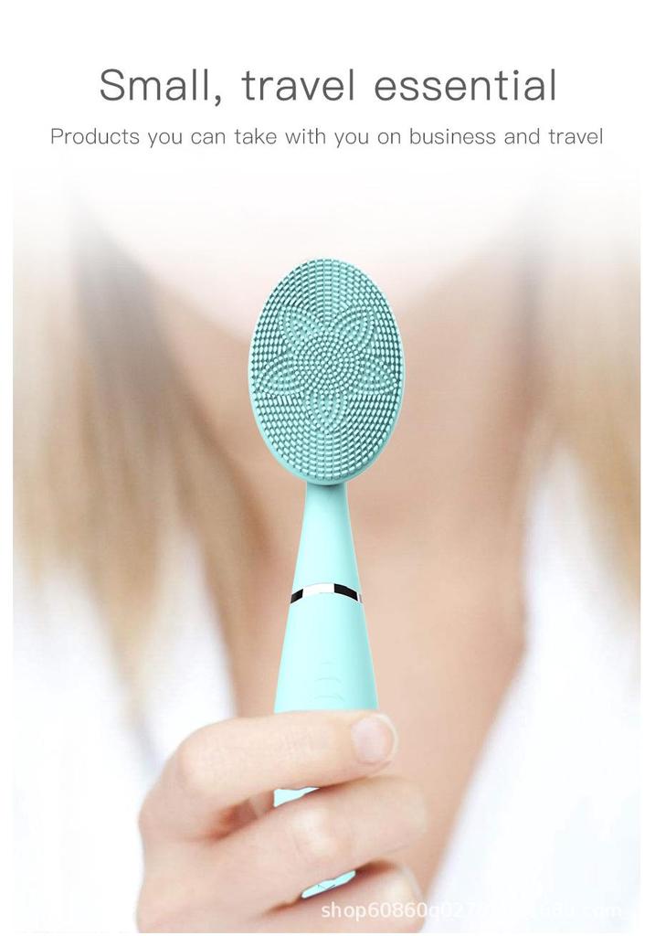Handheld Electric Silicone Facial Cleansing Brush and Massager