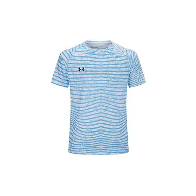Under Armour Dopamine Print Simple Logo Sports Striped Crew Neck Short Sleeve T-Shirt Unisex Tops Blue 24500510-465