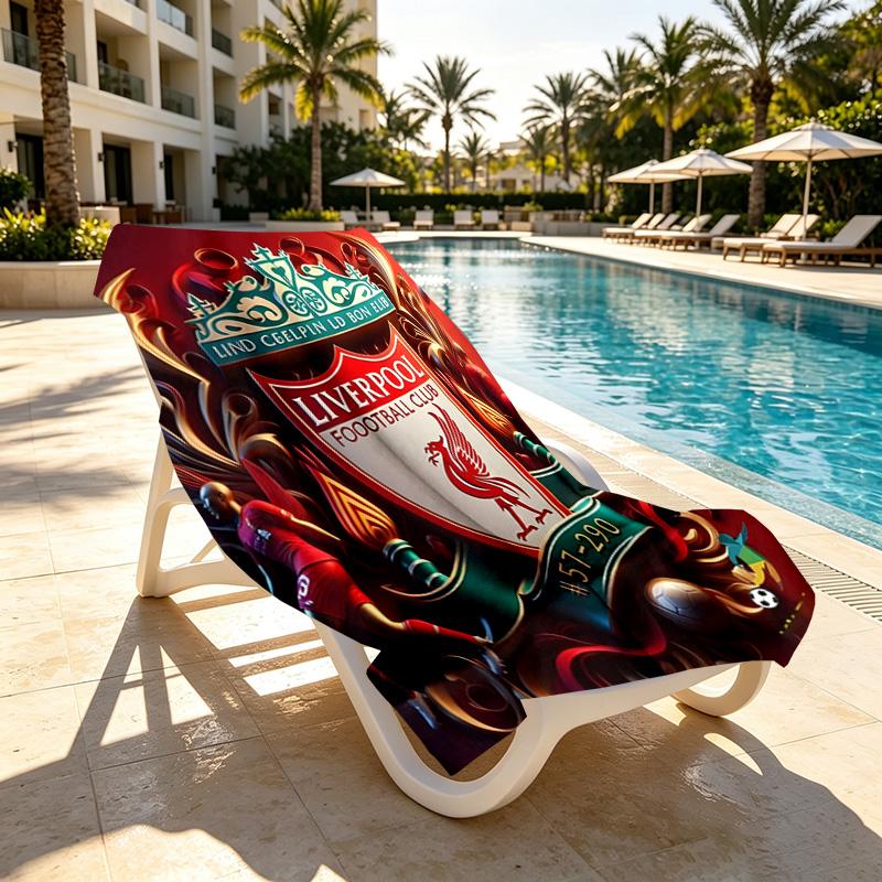 Football club.C Print Beach Towel Design, Soft, Lightweight. for Home Bathroom, Spa, Pool, Yoga, Surfing, Camping, Gift for Family, Friend