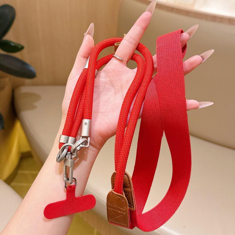 Adjustable Crossbody Phone Lanyard Detachable Clip Anti-Lost Fit All Phone Cases Mobile Strap for Travel Shopping