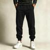 Men's Casual Joggers Color Sweatpants with Elastic Waist and Cuffed Hem for Daily Wear