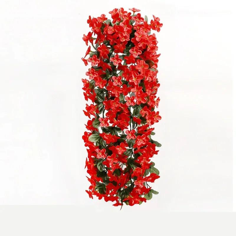 100CM Violet Artificial Flower Party Decoration Simulation Valentine S Day Wedding Wall Hanging Basket Flower Orchid Fake Flower