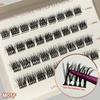 Self Adhesive Eyelashes 2-5 Days Hold Wide Glue Tape No Glue Needed Lashes 10-16mm Pre Glued Cluster Lashes