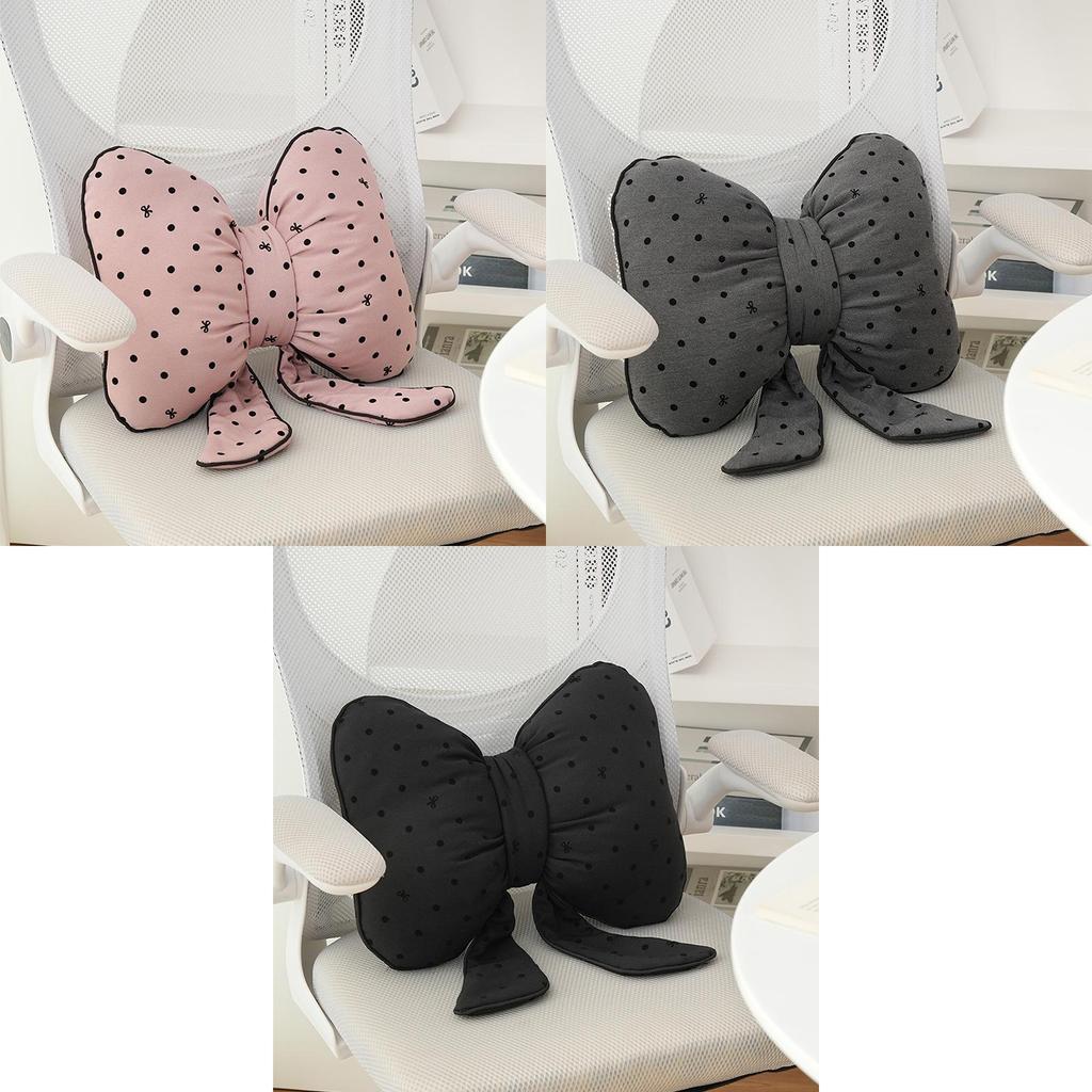 Modern Minimalist Dot Pattern Butterfly Bow Sofa Cushion With Pp Cotton Filling For Home Decor