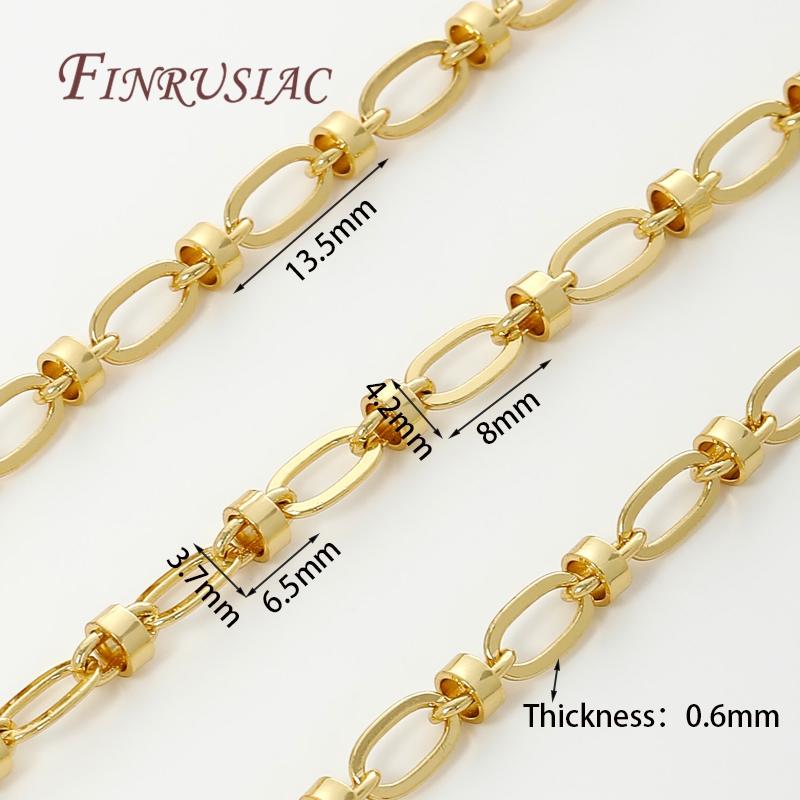 0.5-1Meter 18K Gold Plated Chains DIY Necklaces Accessories,Decorative Chain For Jewelry Making Supplies,Bulk Chains Wholesale