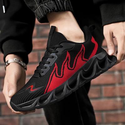Large Size Outdoor Sports Shoes Fashion Men's Shoes Fly-woven Mesh Blade Shoes Casual Trendy Shoes Men's Air Cushion Dad Shoes