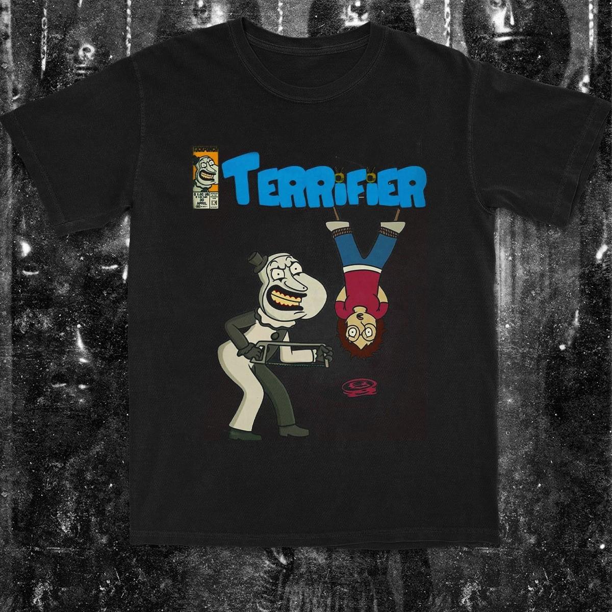 Retro T3rrifi3r x Family*Guy parody graphic Tee Unisex Short Sleeve Shirt S-5XL XXXXL