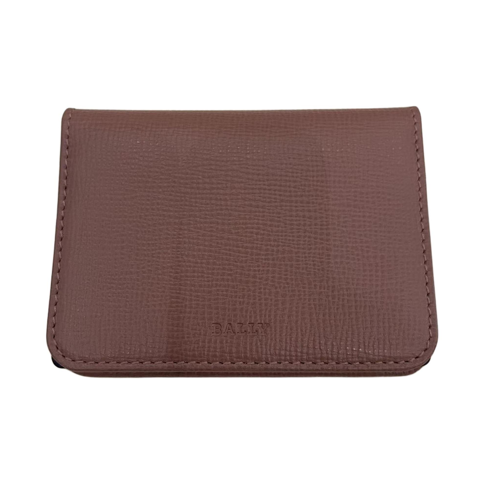 Bally Classic Leather Clutch Wallet Women Wallets Rose-Brown 6219772 Basic Set (Bag+Dust Bag)