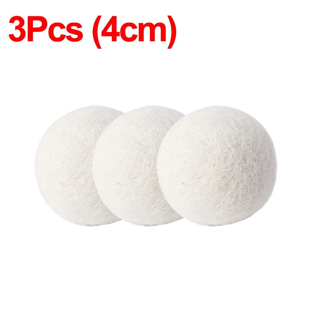1/3/6Pcs Reusable Wool Dryer Balls Clothes Softener Laundry Fleece Dryer Ball Kit Home Clothes Dryer Washing Machine 3/4/5/6/7cm