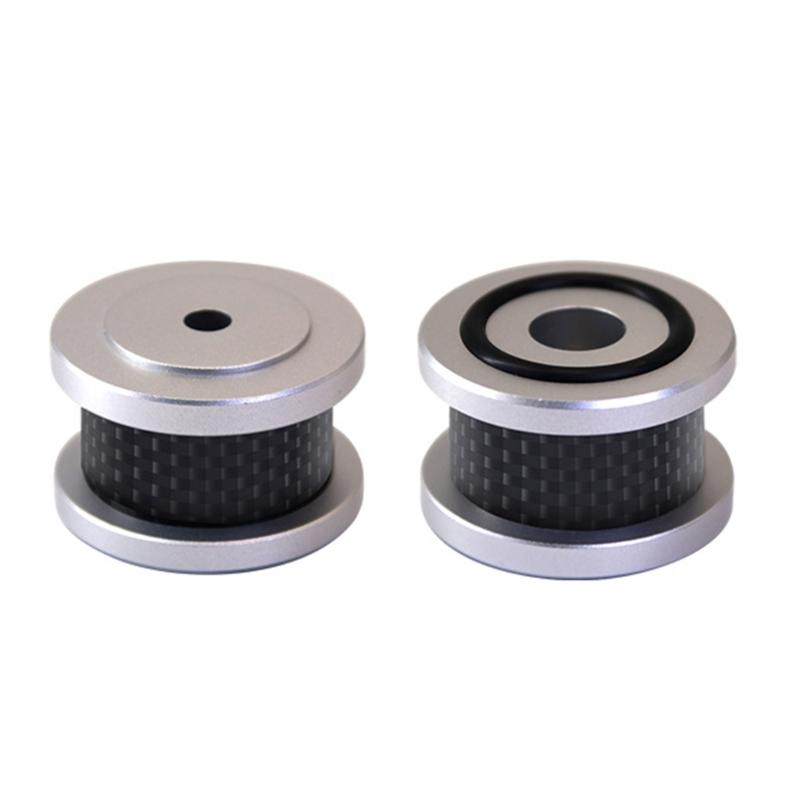 Speaker Pad Isolation Feet Pad Shock Absorbing Aluminum Carbon Subwoofer Isolator Mounting Turntable Recorder