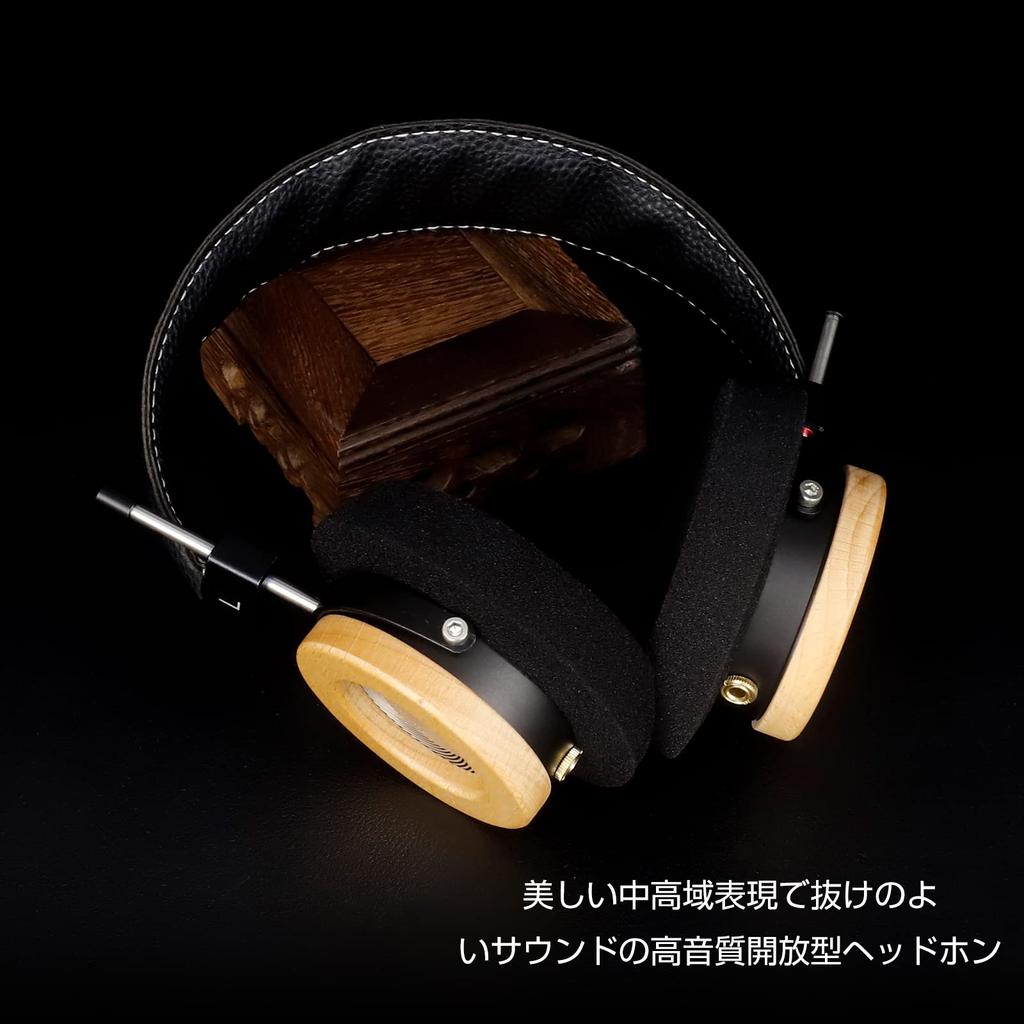 3APLUS Wired Handcrafted Wooden Nylon Braided Ideal for Music Studio Instrument and More WTD-3 Open-Back Headphones, On-Ear Headphones, Construction,