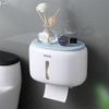 Wall Mounted Waterproof Toilet Paper Holder Shelf Multifunctional Storage Box for Toilet Paper Bathroom Toilet Accessories