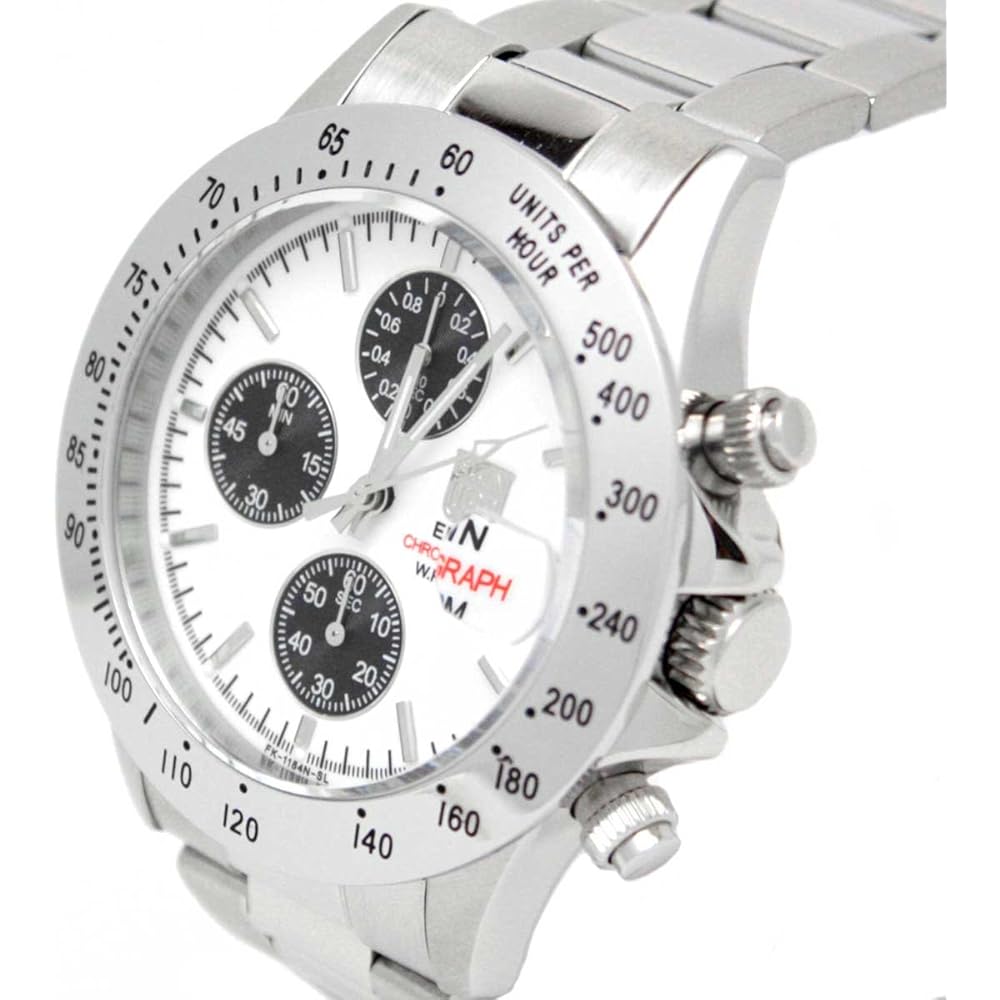Elgin FK1184S-W Men's Silver Chronograph Diver Watch