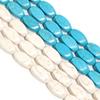 1 Strand Natural Turquoise Stone Beads Blue White Loose Spacer Gemstone Beads For Jewelry Making DIY Bracelets Necklace Supplies