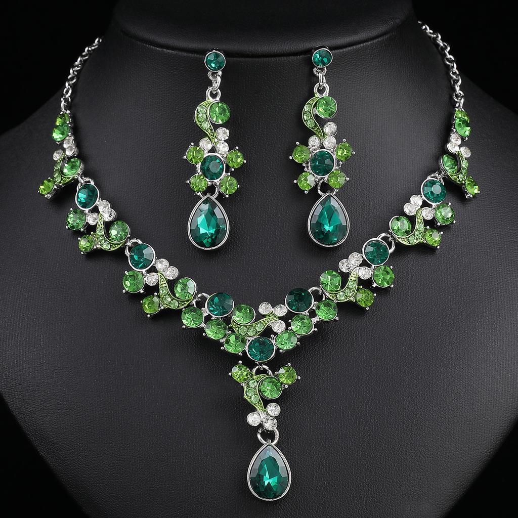 2026 Bridal Necklace Set High-end Crystal Diamond Wedding Dress Banquet Dress Jewelry Matching