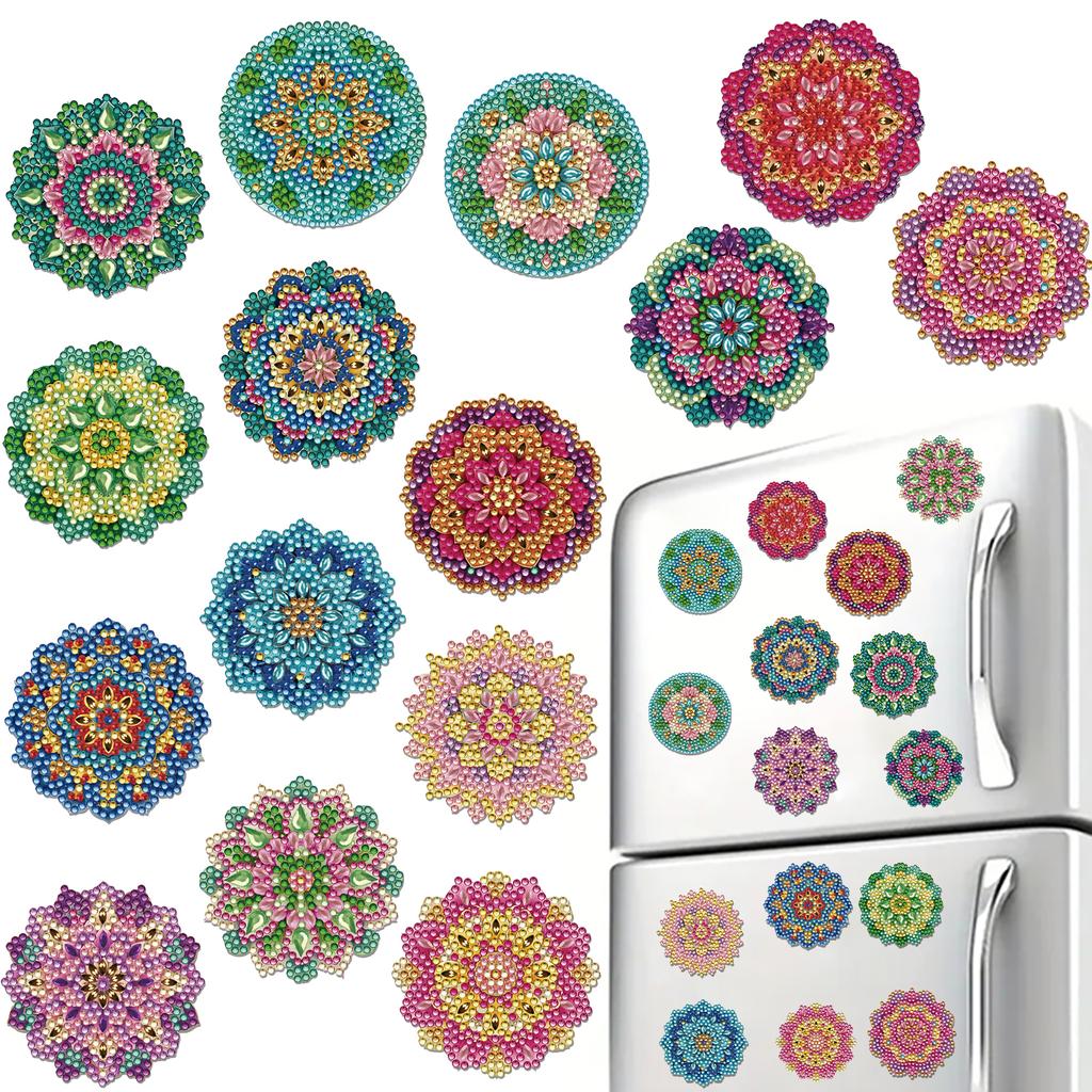 15 st 2D/Platt Akryl DIY Konst Kylskåpsmagnet Kylskåpssticker Specialformad Borr för Vuxna Nybörjare Heminredning