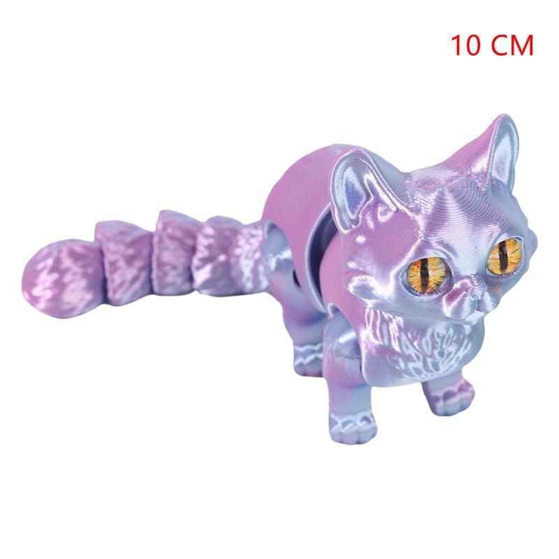 3D Printed Articulated Cute Cats Home Room Car Decorations Desktop Decorations Cartoon Simulated Cats Model Ornament Gifts