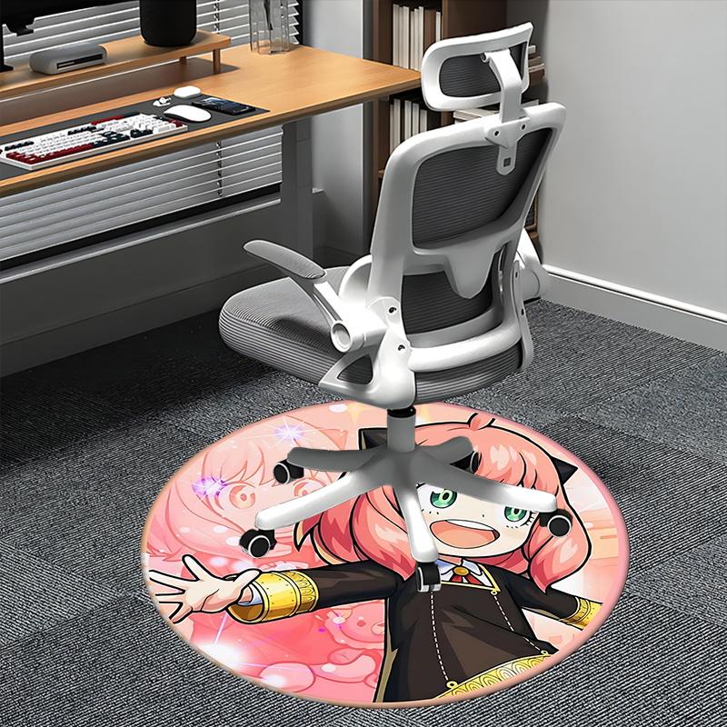

Anime Character,Pink Hair Girl Chair mat Round Rug Office carpet, Non slip, Suitable for Living Rooms, Bedrooms,Decor1205884a 80cm by 80cm