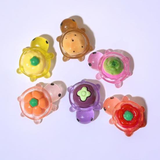 1 Set Cute Turtle Miniatures 24 Fruit And Vegetable Design Tiny Turtles in Mini Luggage Box Glow-in-The-Dark Resin Turtles for Kids Party Favors