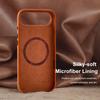 Genuine Leather Phone Case IPhone 17 Magnetic Full Body Protection Premium Business Style