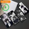 Anime O-Oshi No K-Ko Magnetic Wireless Charge Phone Case For IPhone 14 13 12 11 15 16 17 Pro Max Magnetic Cover