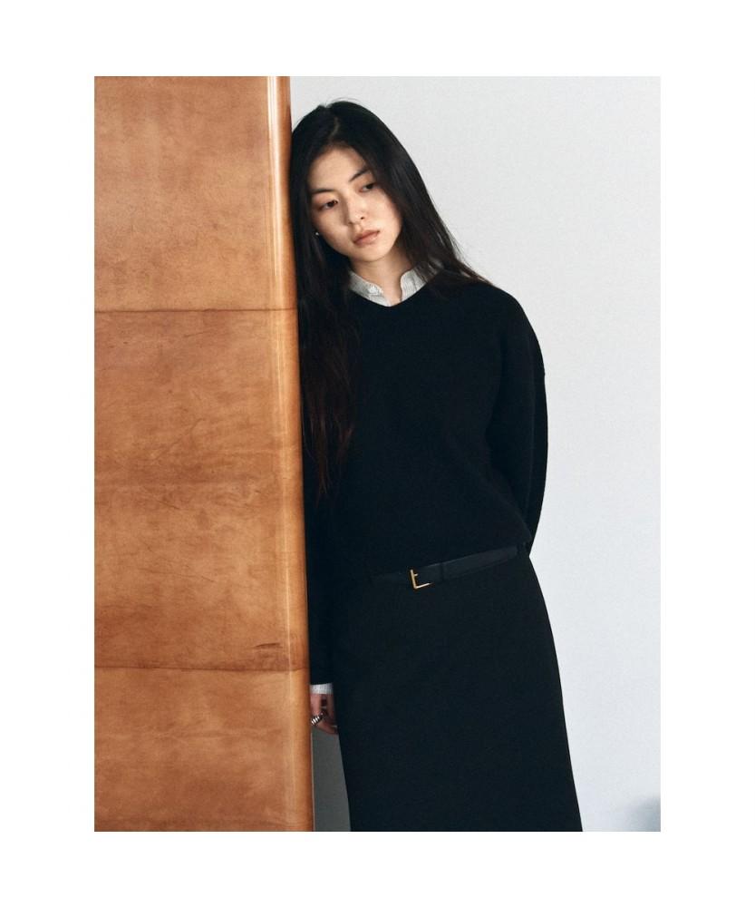 Diaepeocheo 90S V Neck Knit Top Black (Ta6251A055)