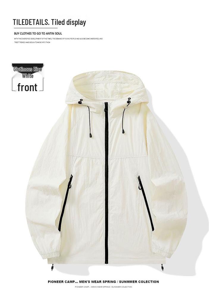 Men's 2025 Summer Lightweight Nylon Hooded Sun Protection Jacket - Stretchy, Skin-Friendly, Breathable, UV Protection, Couple's Design.