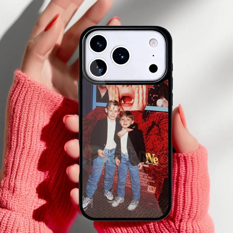 Home Alone print Phone Case for iPhone 17 16 15 14 13 Pro Max Back Cover for 12 11 Pro Coque