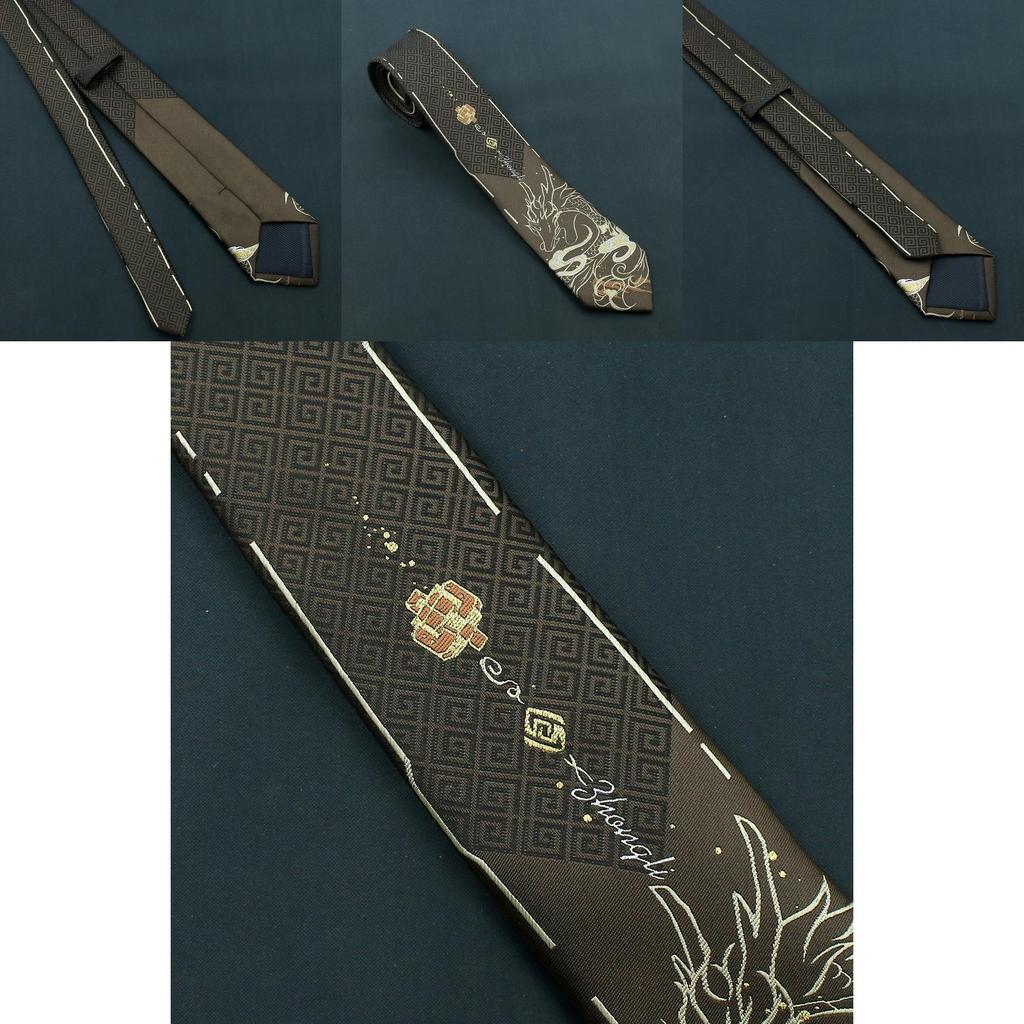 Original Genshin Impact Necktie With Charming Cartoon Characters