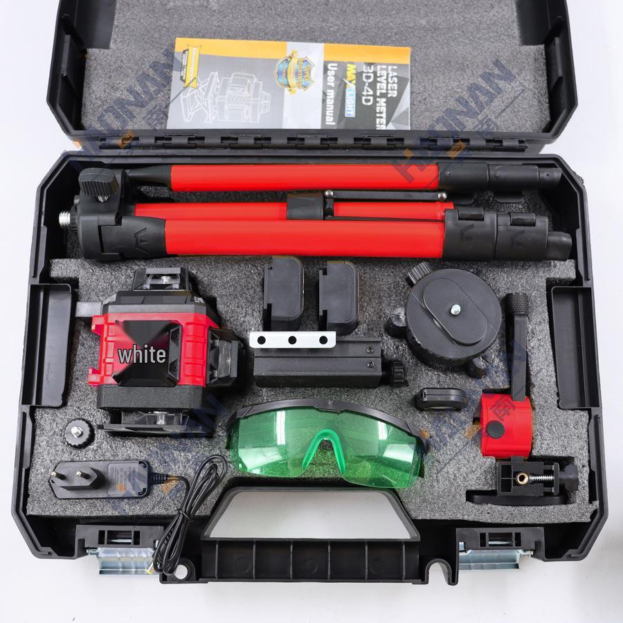 4D Green Laser Level: High-Precision, Multi-Functional, 16-Line Automatic Leveling for Outdoor Use